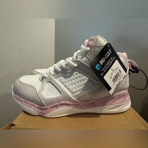 AND1 Assist 6.0 Gray and Pink Sneakers size 2 Youth - Picture 2 of 10